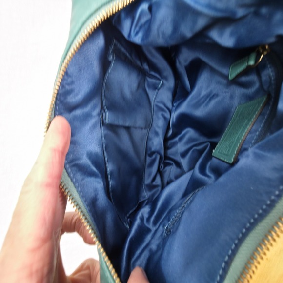 Coach Kristin Teal Leather Purse  #L1073-16814 Great Condition Was $398 - Picture 14 of 16